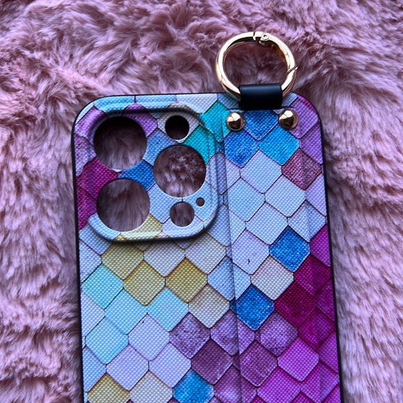 For iPhone 14,14 plus,14 pro,14 pro max phone case with wrist strap kickstand - Picture 6 of 10